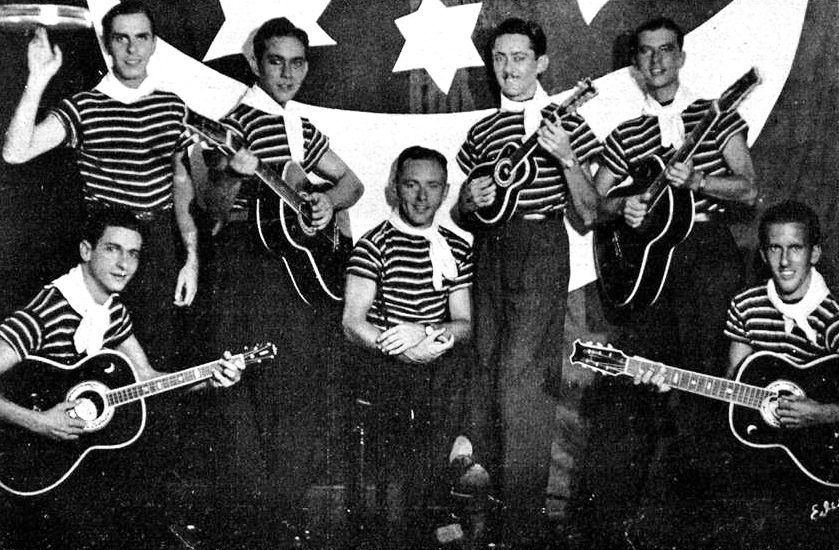 Músicos do Bando da Lua de camisa listrada, 1934